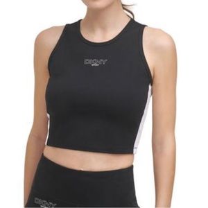 DKNY Sport Color Blocked Crop Tank